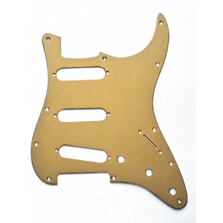 Fender Pickguard Strat 11 Hole SSS 1-Ply Gold Anodized Pickguard