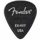 Fender 351 Shape Wavelength Celluloid Picks Black - Extra Heavy (1 adet)