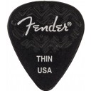 Fender 351 Shape Wavelength Celluloid Picks Black - Thin (1 adet)