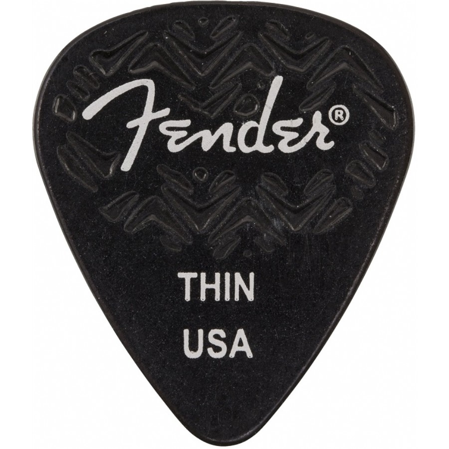 Fender 351 Shape Wavelength Celluloid Picks Black - Thin (1 adet) Pena