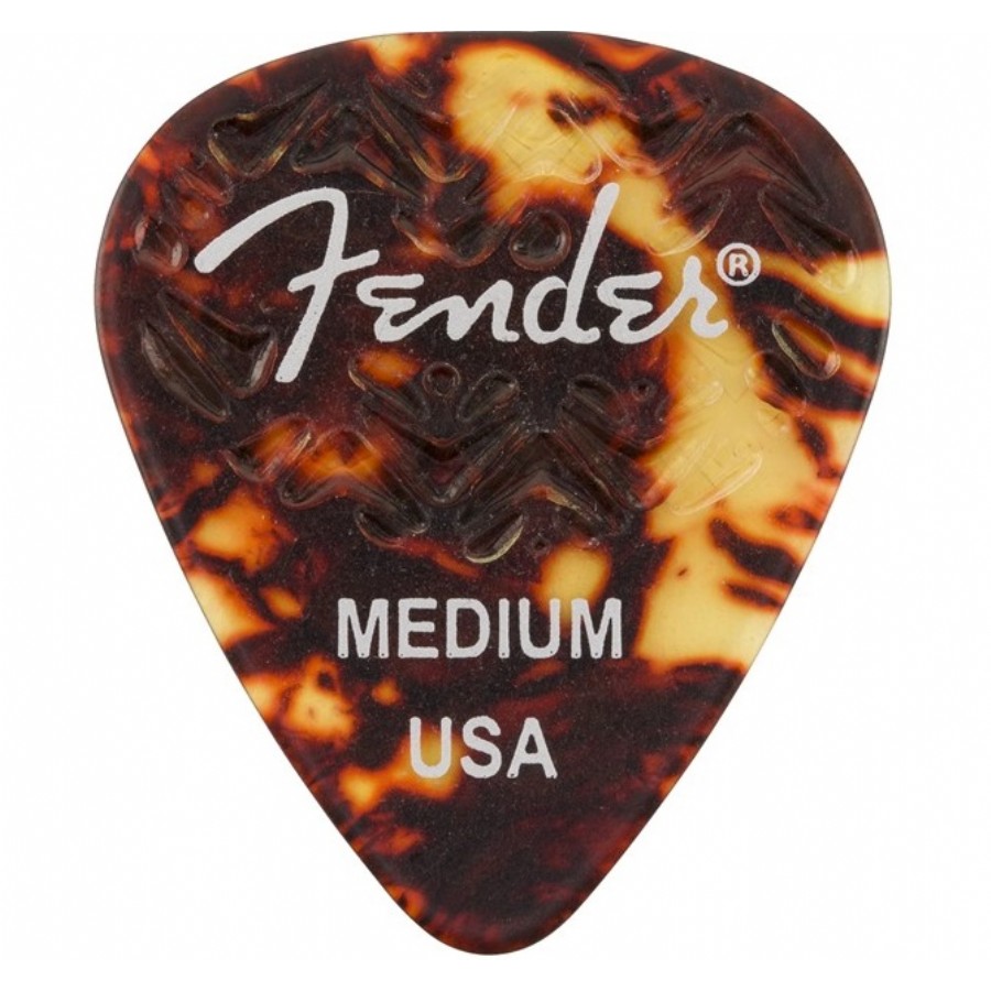 Fender 351 Shape Wavelength Celluloid Picks Shell - Medium (1 Adet) Pena