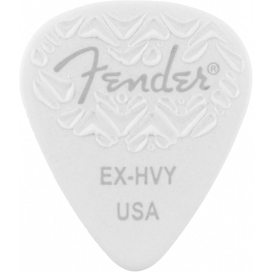 Fender 351 Shape Wavelength Celluloid Picks White - Extra Heavy (6 Adet) Pena