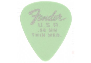 Fender Dura-Tone Delrin Pick, 351-shape .58mm - Surf Green (Thin Medium) - Pena