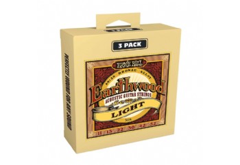 Ernie Ball P03004 Earthwood 80/20 Bronze Acoustic Guitar Strings 3-pack Takım Tel - Akustik Gitar Teli 011-052 (3 Set)