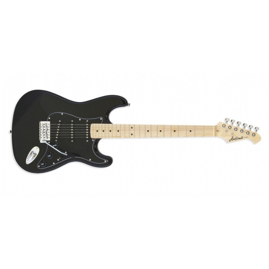 Aria Pro II STG-003SPL Metallic Black - Maple Elektro Gitar