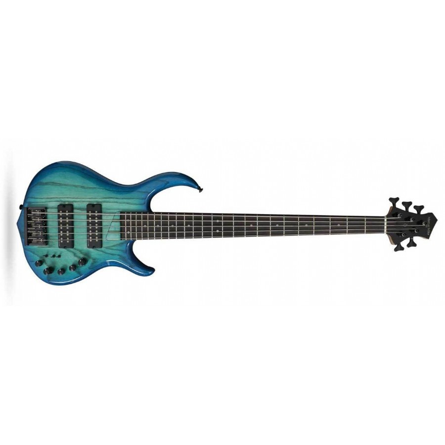 Marcus Miller By Sire M5 Swamp Ash 5 TBL - Transparent Blue Burst 5 Telli Bas Gitar