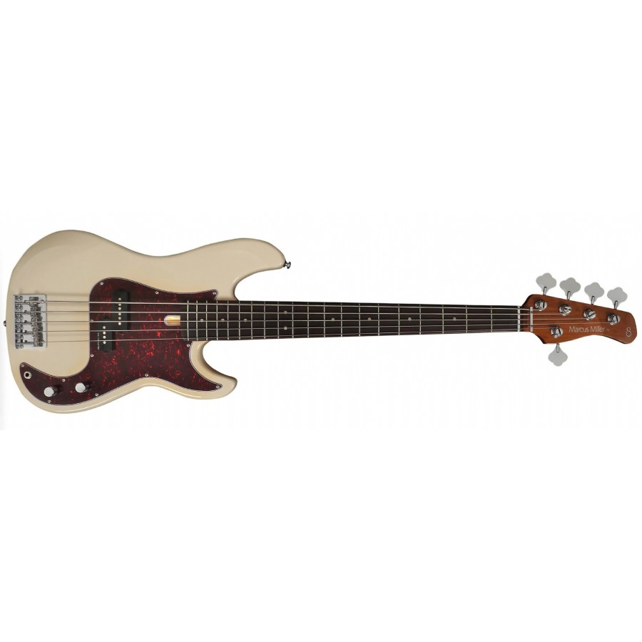 Marcus Miller By Sire P5 Alder 5 Vintage White - Rosewood 5 Telli Bas Gitar