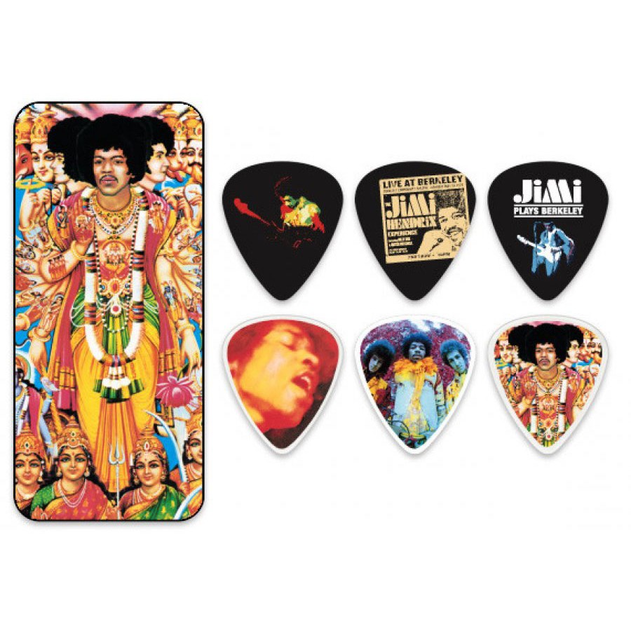 Dunlop Jimi Hendrix Collector Series Pick Tins 12 Adet - Medium-Bold as love Pena