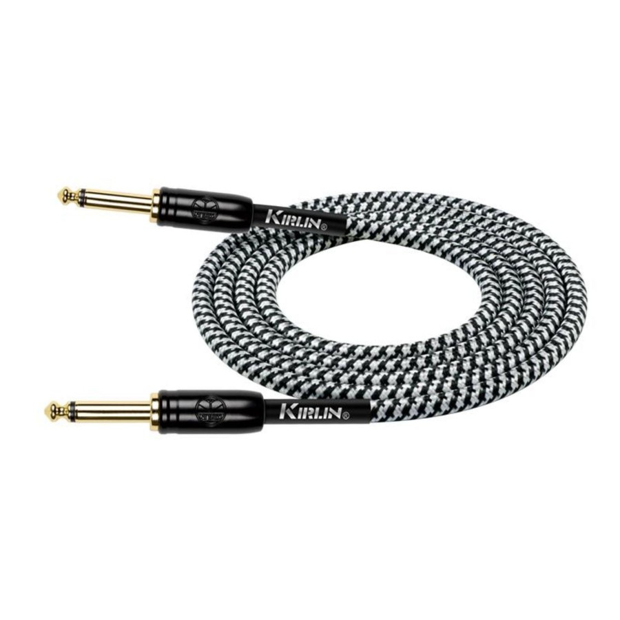 KIRLIN IW-241BCG-3M Black / White Enstrüman Kablosu (3 mt)
