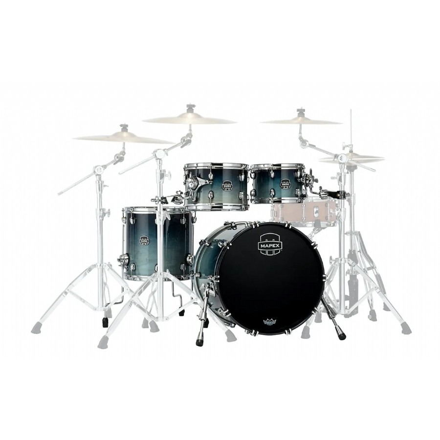 Mapex SR504XRJ Saturn New Fusion Maple/Walnut Shell Pack Teal Blue Fade Akustik Davul