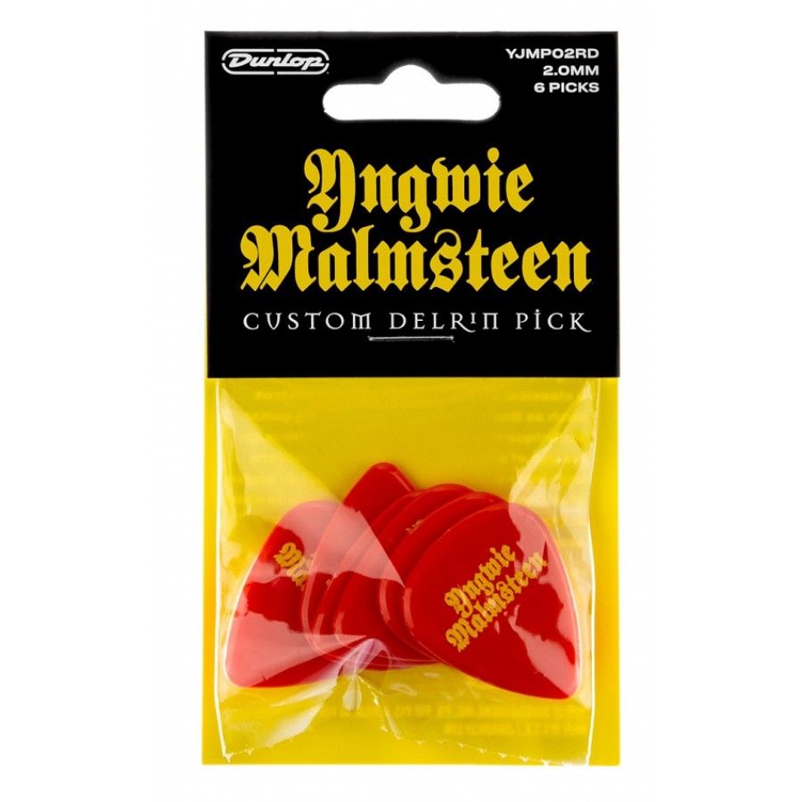 Jim Dunlop YJM-02RD Yngwie Malmsteen Picks 6 lı Paket - 2.0mm Pena