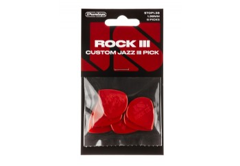 Jim Dunlop 570P138 Rock III Nylon Custom Jazz III Picks 6 lı Paket - Pena