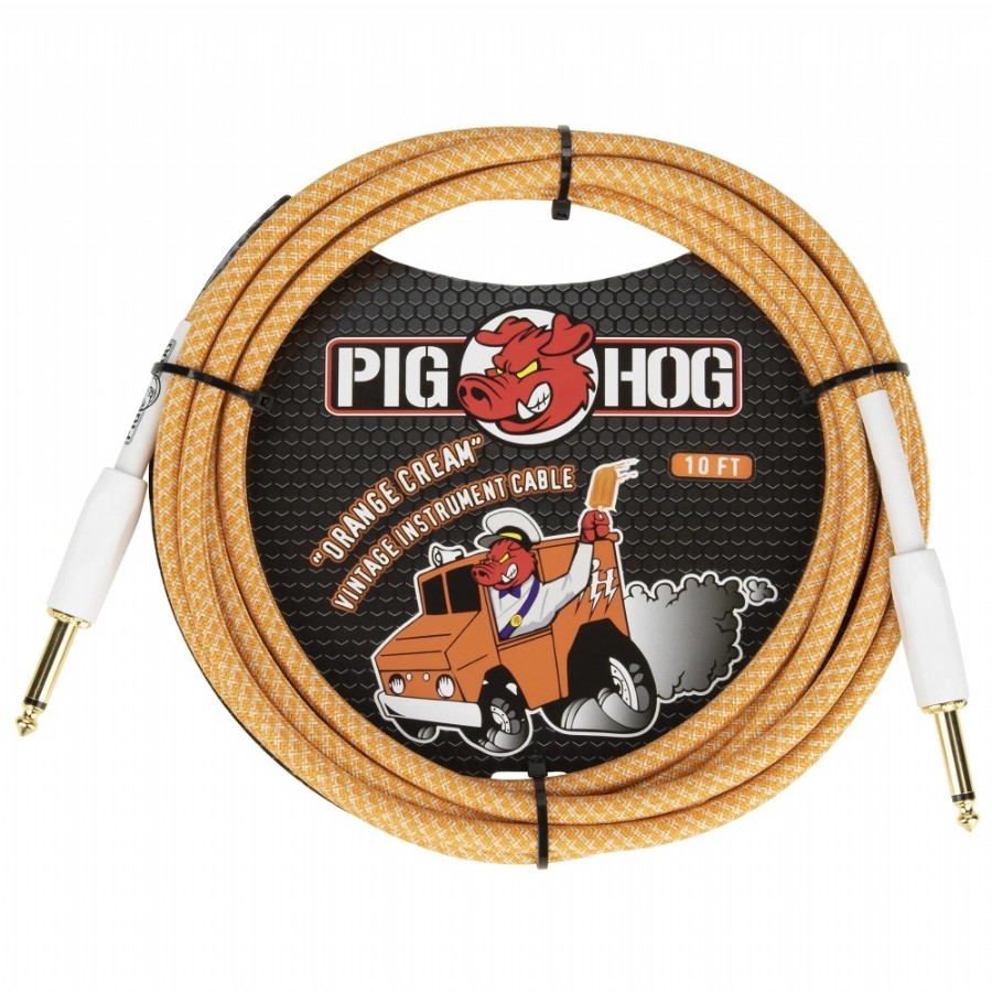 Pig Hog PCH102OC Orange Creme Enstrüman Kablosu (3 Metre)