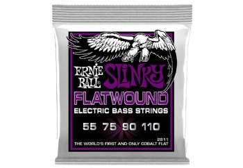 Ernie Ball P02811 Power Slinky Flatwound Bass Strings - Bas Gitar Teli 055-110