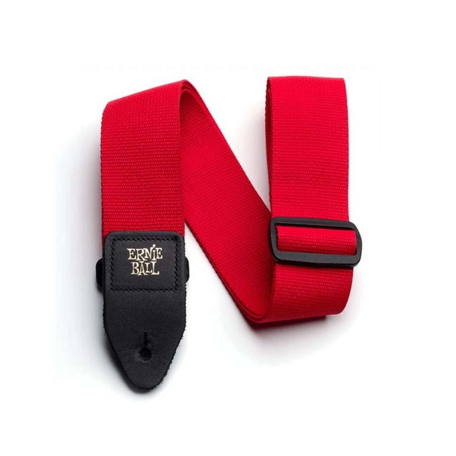 Ernie Ball Polypro Guitar Strap/Bass Strap Red - P04040 Gitar askısı