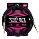 Ernie Ball Braided Instrument Cable Straight/Straight- Purple/Black P06393 - (3.05m)
