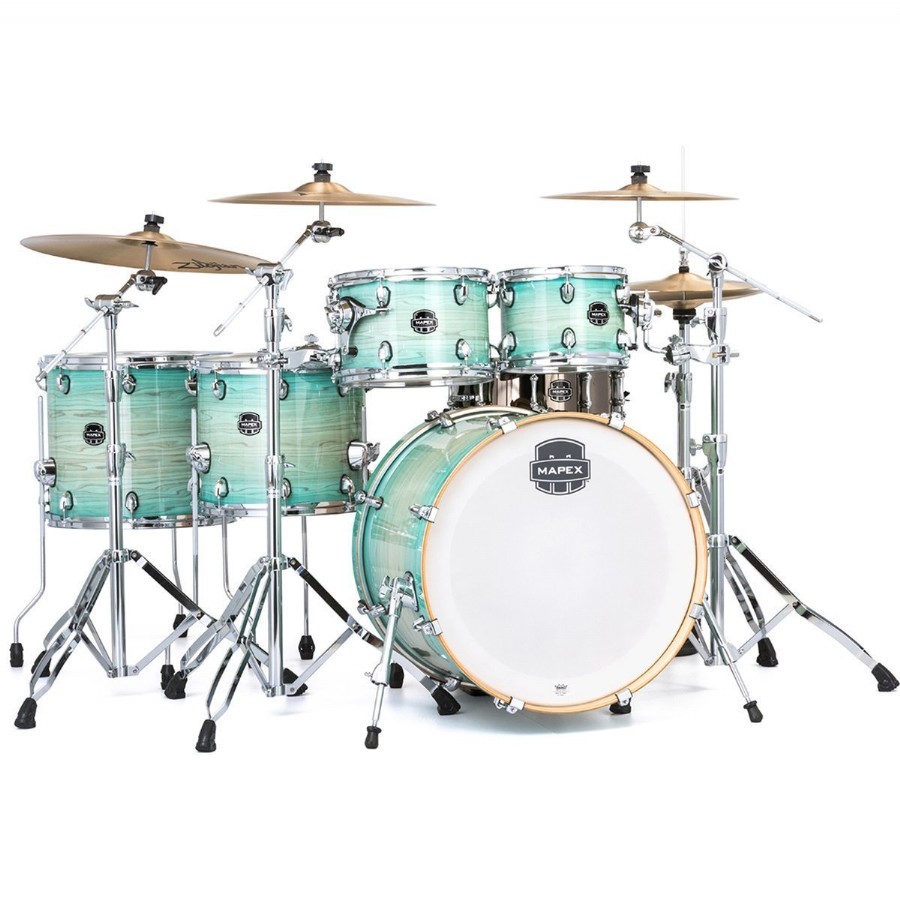 Mapex AR628SFE Armory 6-Piece Studioease Fast Shell Pack w/ Extra Deep Bass Drum Ultramarine (UM) Akustik Davul Seti