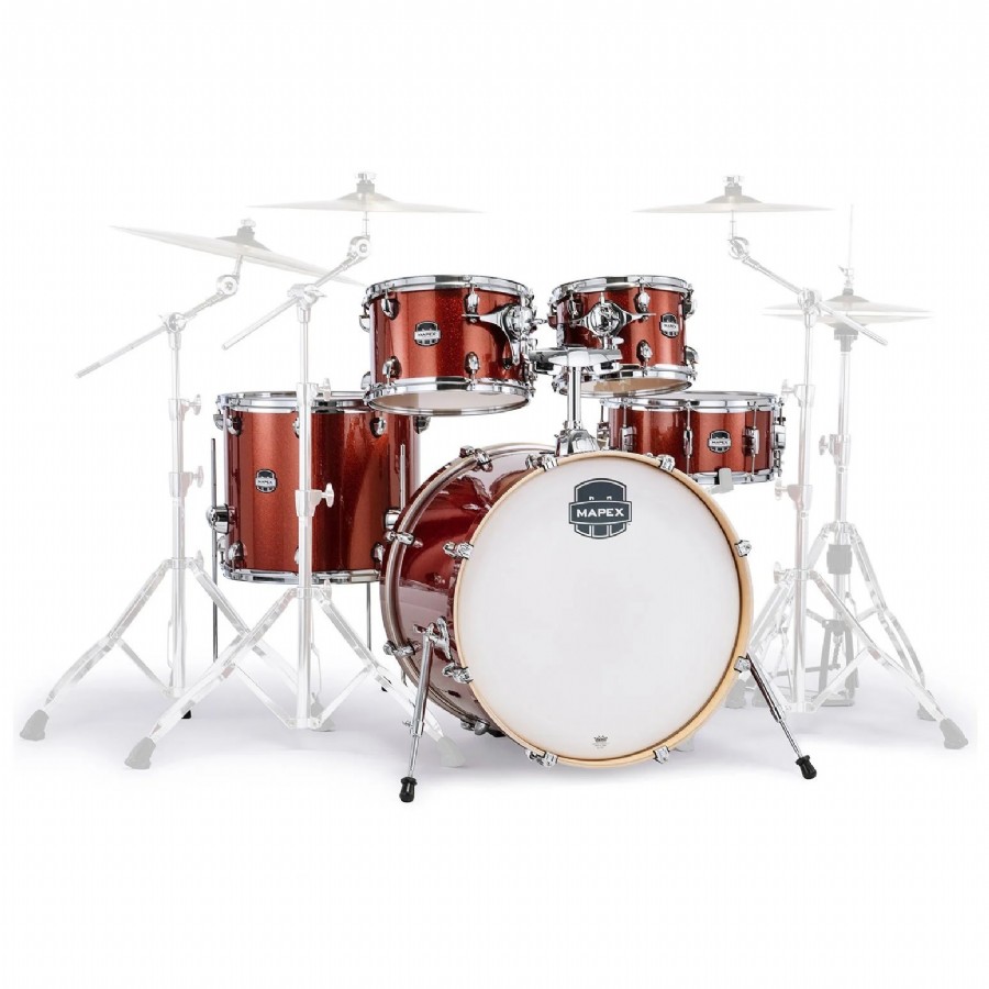 Mapex MA529SF Mars Birch 5-Piece Rock Shell Pack Orange Akustik Davul Seti