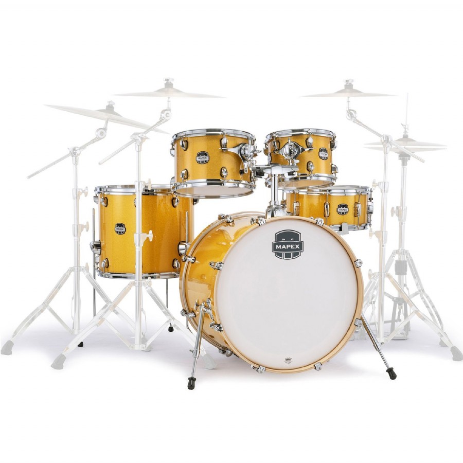 Mapex MA529SF Mars Birch 5-Piece Rock Shell Pack Sunflower Sparkle (YD) Akustik Davul Seti