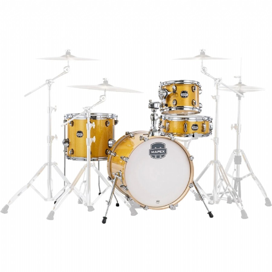 Mapex MA486S Mars Birch 4-Piece Bop Shell Pack Sunflower Sparkle (YD) Akustik Davul Seti