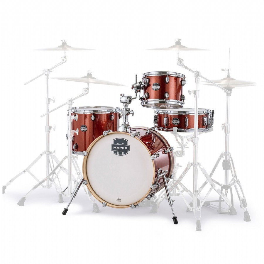 Mapex MA486S Mars Birch 4-Piece Bop Shell Pack Blood Orange Sparkle (OR) Akustik Davul Seti