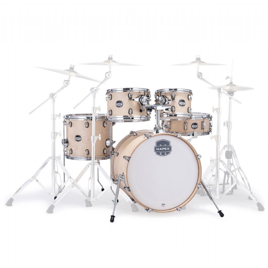 Mapex MM504SF Mars Maple 5-Piece Fusion Shell Pack Natural Satin (NW) Akustik Davul Seti