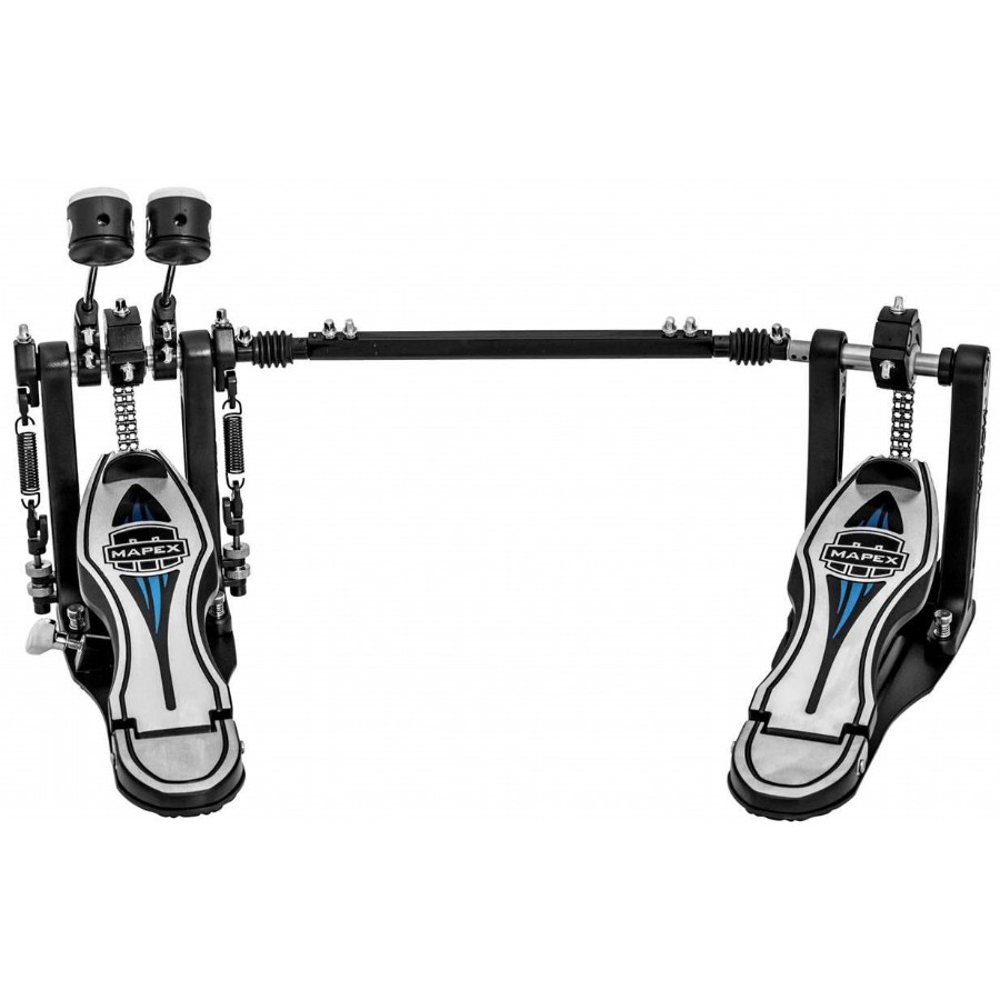 Mapex PF1000LTW Falcon Double Pedal Double Chain Drive w/ Falcon Beater Including Weights - Left Lead Solak Twin Pedal