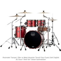 Mapex SE504XB Saturn Evolution Fusion Birch 4-Piece Shell Pack Tuscan Red Lacquer (PA)