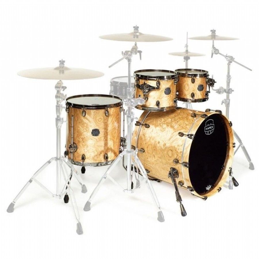 Mapex SV504XBMXN Saturn V MH Exotic 4pc Fusion Shell Pack Natural Maple Burl Akustik Davul Seti