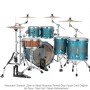 Mapex SE628XB Saturn Evolution Workhorse Birch 5-Piece Shell Pack Azure Burst Lacquer (PT) Akustik Davul Seti