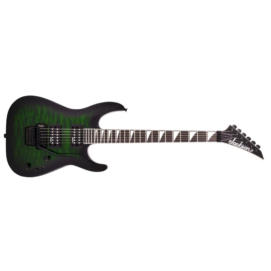 Jackson JS Series Dinky Arch Top JS32Q DKA Transparent Green Burst - Amaranth Elektro Gitar