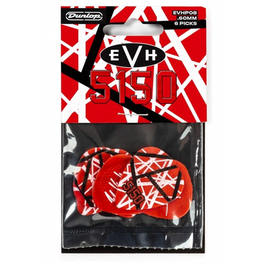 Jim Dunlop EVHP08 5150 Max-Grip Picks .60 mm 6'lı Pena