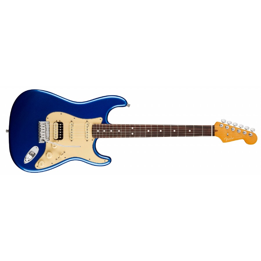 Fender American Ultra Stratocaster HSS Cobra Blue - Rosewood Elektro Gitar