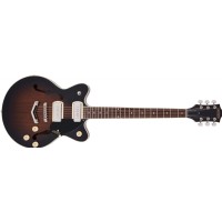 Gretsch G2655-P90 Streamliner Center Block Jr. Double-Cut P90 with V-Stoptail Two-Tone Brownstone and Vintage Mahogany Stain