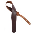 Sire Logo Leather Guitar Strap Brown