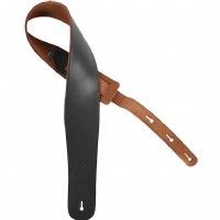 Sire Logo Leather Guitar Strap Black