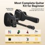 Donner DAG-1CB Cutaway Black Akustik Gitar Seti