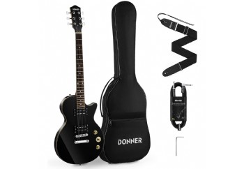Donner DLP-124B LP Black - Elektro Gitar Seti