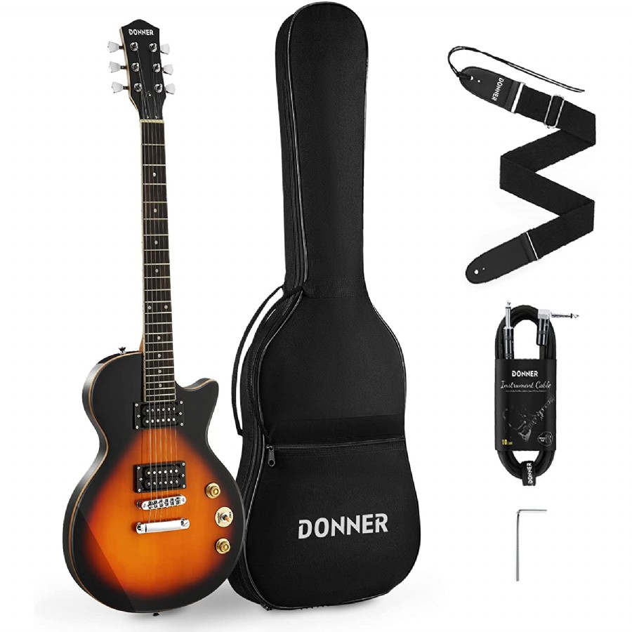 Donner DLP-124S LP Sunburst Elektro Gitar Seti