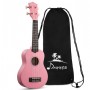 Donner DUS-10K Soprano Ukulele Ukelele Beginner Kit for Kids Pink Soprano Ukulele