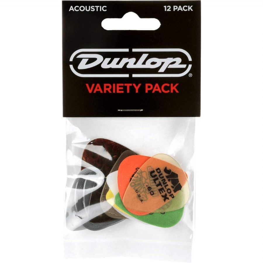 Jim Dunlop PVP112 Acoustic Pick Variety Pack 12li Pena