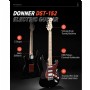 Donner DST-152 Full-Size ST Black Elektro Gitar