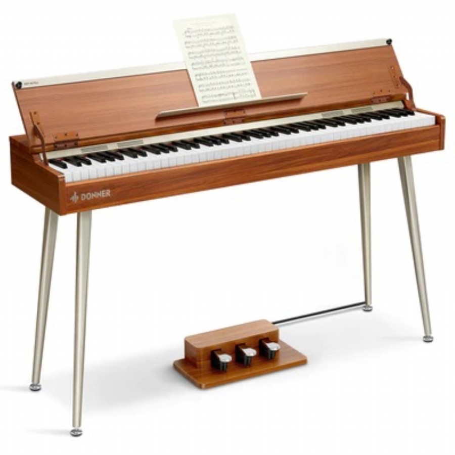 Donner DDP-80 PLUS 88 Key Weighted Wooden Upright Digital Piano Dijital Piyano