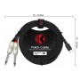 KIRLIN UY-C-3923-MBK Type C - 2 x 1/4'' Mono (TIP/RING) Kablo