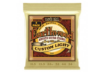 Ernie Ball P03007 Earthwood Custom Light 80/20 Bronze - Akustik Gitar Teli 11.5-54 (3 Set)