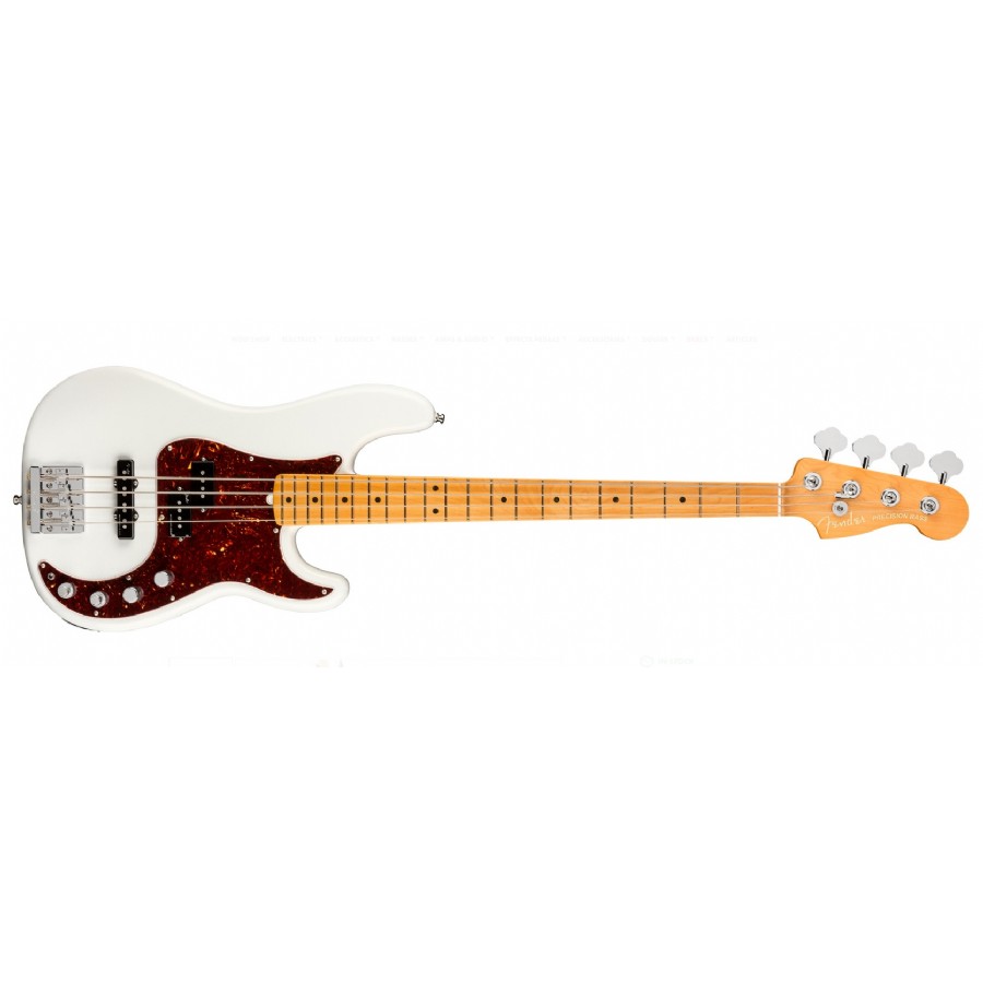 Fender American Ultra Precision Bass Arctic Pearl Bas Gitar