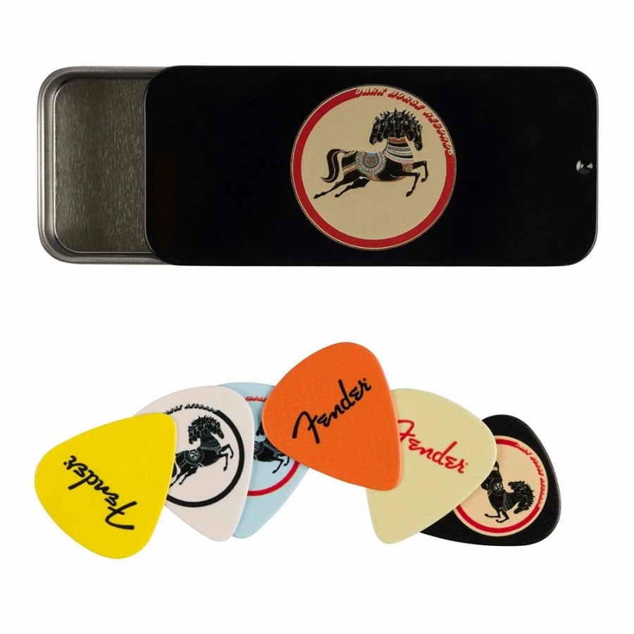 Fender George Harrison Dark Horse Guitar Pick Tin - Medium 6lı Pena