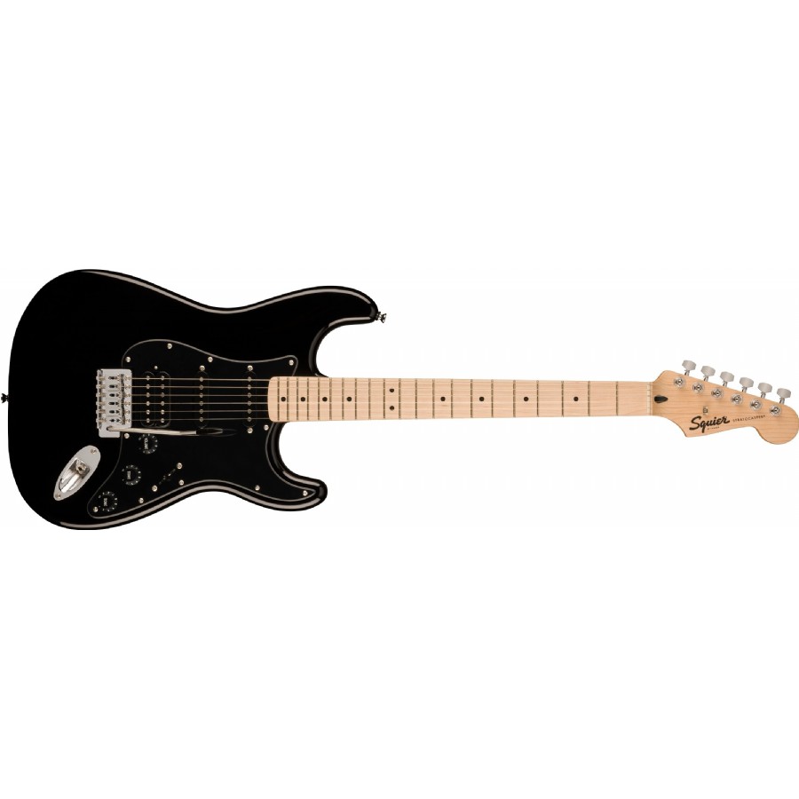 Squier Sonic Stratocaster HSS Black - Maple Elektro Gitar