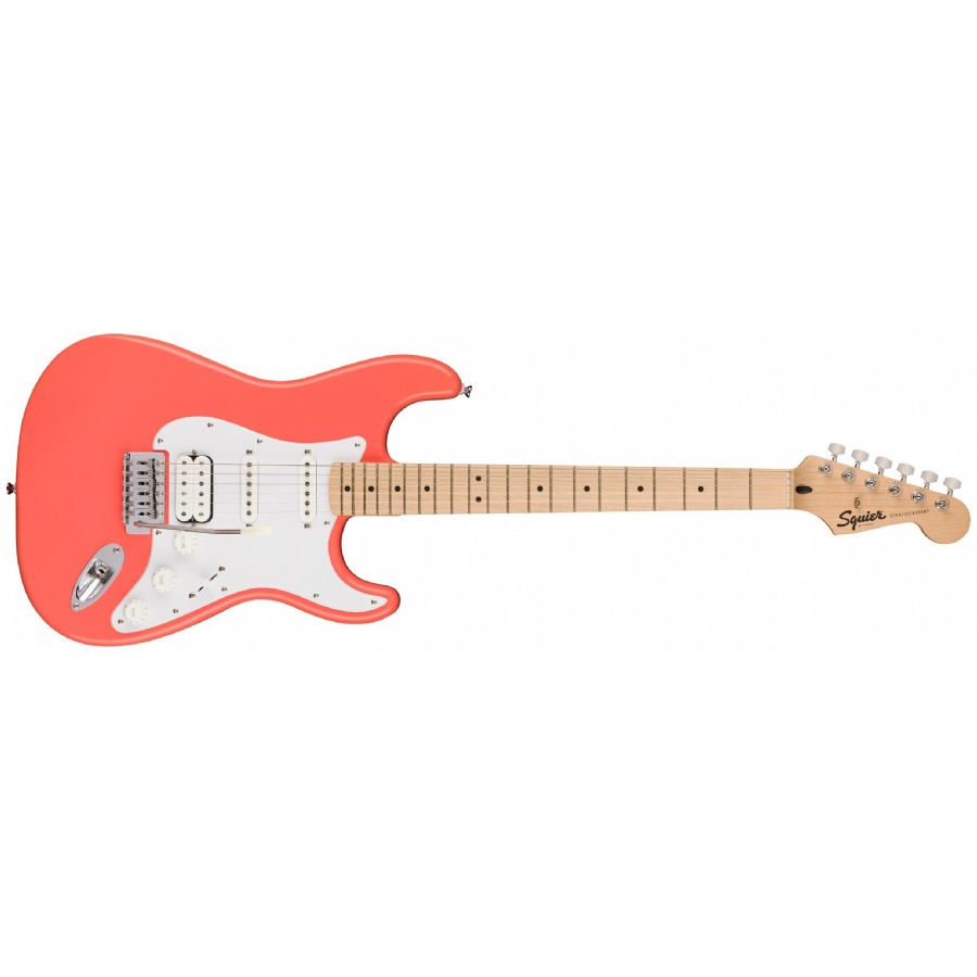 Squier Sonic Stratocaster HSS Tahitian Coral - Maple Elektro Gitar