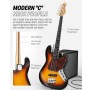 Donner DJB-510D JB-Style Sunburst Bas Gitar